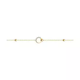 Браслет из красного золота с фианитами 051208