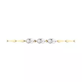 Браслет из красного золота с фианитами 051264