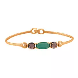 Браслет из красного золота с ониксом и раухтопазами 41-0878-11-62