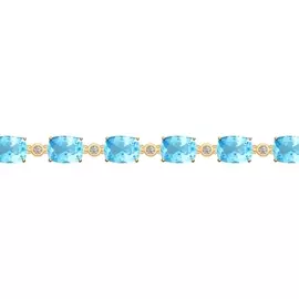 Браслет из красного золота с топазами и фианитами 750271