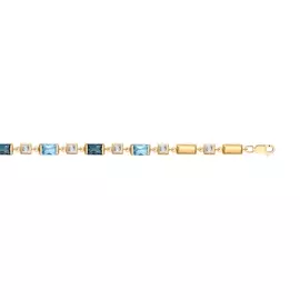 Браслет из красного золота с топазами и фианитами 750286