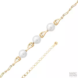 Браслет из красного золота с жемчугом 08-1-097-0500-010