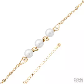 Браслет из красного золота с жемчугом 08-1-098-0500-010