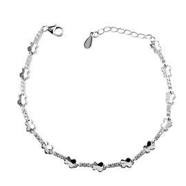 Браслет из серебра с фианитами с родированием И4-011-23-01