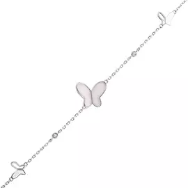 Браслет из серебра с фианитами с родированием И4-1400-23-61