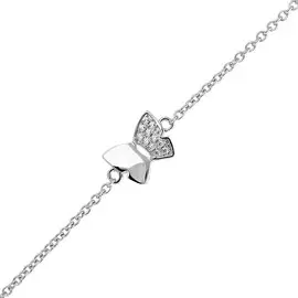 Браслет из серебра с фианитами с родированием И4-189-23-01