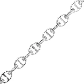 Браслет из серебра с фианитами с родированием И4-516-23-01