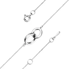 Браслет из серебра с фианитом с родированием 05-1954/00КЦ-00