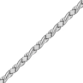 Браслет из серебра с родированием 46-0003-23