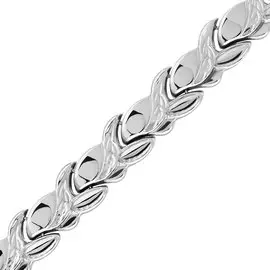 Браслет из серебра с родированием 46-0012-23