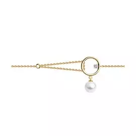 Браслет из золота с жемчугом и фианитом 795029