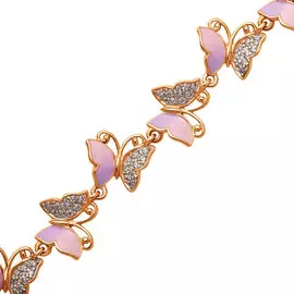 Браслет Эмаль, Фианит