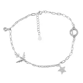 Браслет литьевой (Безраз) Фианит И6-1295-23-01