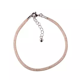 Браслет литьевой Металл.сетка с фианитами