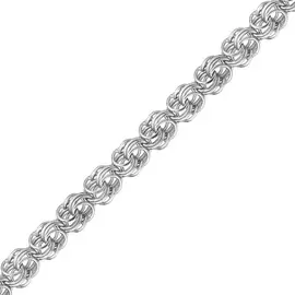 Браслет «Роза» из серебра с родированием 41-14060-23