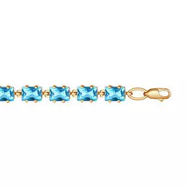 Браслет из красного золота топазами 750001 17.5