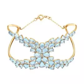 Браслет из красного золота с топазами 750226 18.0