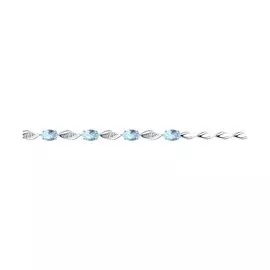 Браслет Топаз, Фианит