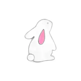 Брошь из серебра с эмалью с родированием Бр-112эр