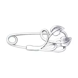 Брошь из серебра с родированием 94040040