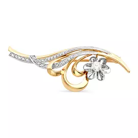 Брошь из красного и белого золота с бриллиантами 7-272