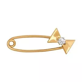 Брошь Фианит