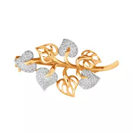 Брошь из красного золота с фианитами 04-0119-00-401-1110-33