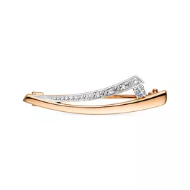 Брошь из красного золота с бриллиантами 43738-100