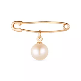 Брошь из красного золота с жемчугом 36017A1