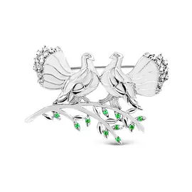 Брошь из серебра с эмалью Бр-080р200