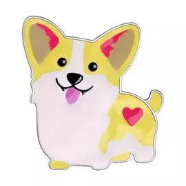 Брошь из серебра с эмалью и родированием 94040187