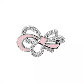 Брошь из серебра с фианитами и эмалью с родированием 31-1265-23-83