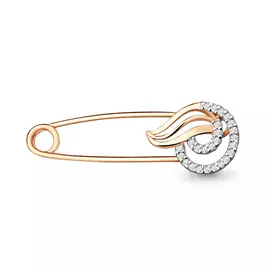 Булавка из красного золота с фианитами 71517А.1