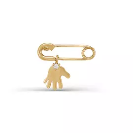 Булавка из красного золота с фианитом 160023