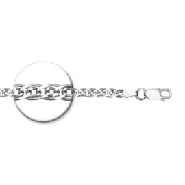 Цепь «Нонна» из серебра с алмазной огранкой и родированием 968060602 65.0