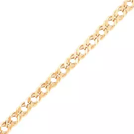 Цепь «Двойной ромб» из красного золота 40-П-63035-11