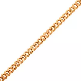 Цепь «Панцирное» плетение из красного золота с алмазной огранкой 40-51035-11