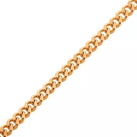 Цепь «Панцирное» плетение из красного золота с алмазной огранкой 40-51040-11