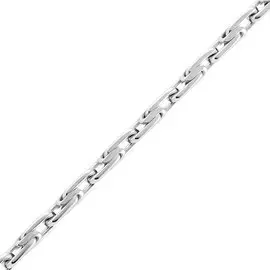 Цепь ручной вязки «Московский бит» из серебра с родированием 40-39150-23