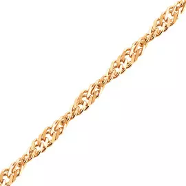 Цепь «Сингапур» из красного золота с алмазной огранкой 40-53030-11