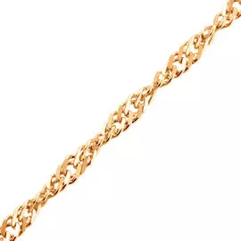 Цепь «Сингапур» из красного золота с алмазной огранкой 40-53040-11