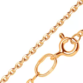 Цепь «Якорное плетение» из красного золота с алмазной огранкой 40-58045-11