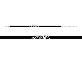 Цепь из серебра с фианитами с родированием с070179