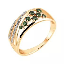 Кольцо Брил., изумруд