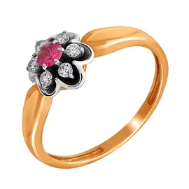 Кольцо Брил., рубин