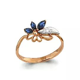 Кольцо Брил., сапфир