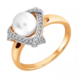 Кольцо Брил., жемчуг