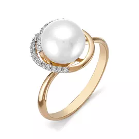 Кольцо Брил., жемчуг