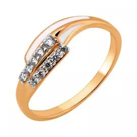 Кольцо Фианит, Эмаль