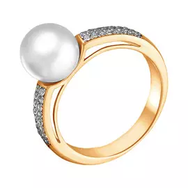 Кольцо Фианит, Сваровски жемчуг